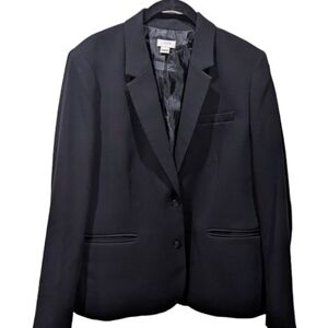 J. Crew Factory Black Two Button Lightweight Women's Plus Size Blazer (14)